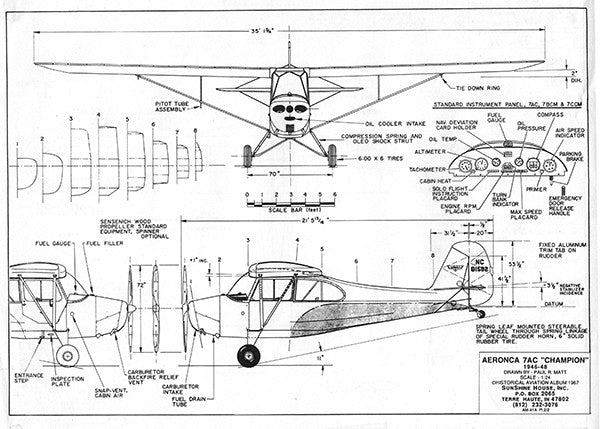 Drawing - Paul Matt - Aeronca 7AC Champion