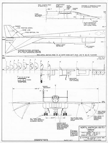 Drawing - Paul Matt - North American XB-70-1 Valkyrie